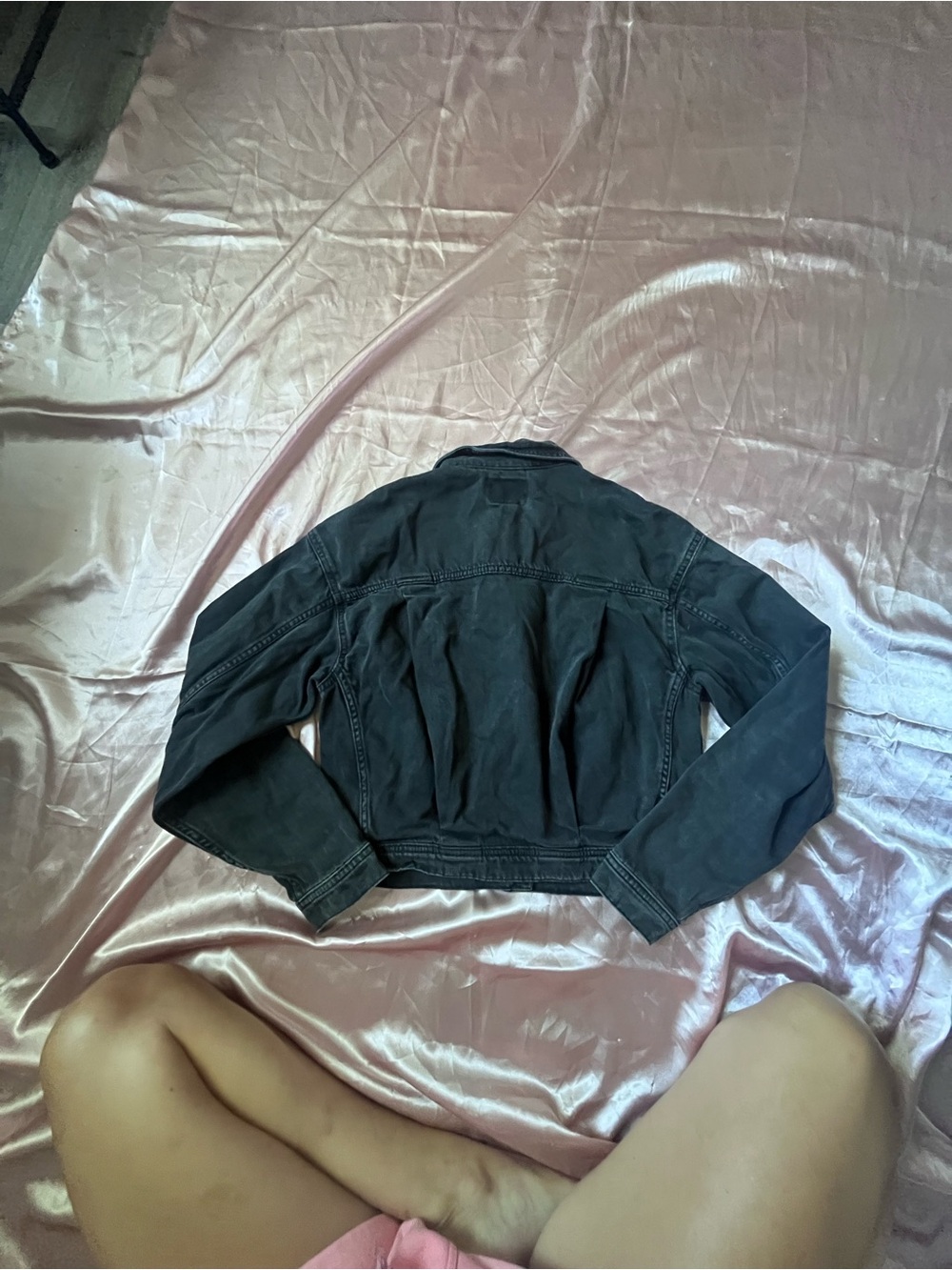 American Eagle Outfitters Washed Black Denim Jacket - Picture 10 of 10